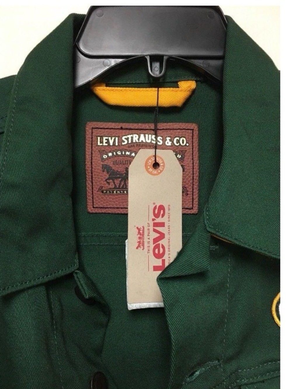 Rare 2015 new Levi's x Green Bay Packers Green Jacket licensed merchandise sm - Picture 2 of 3